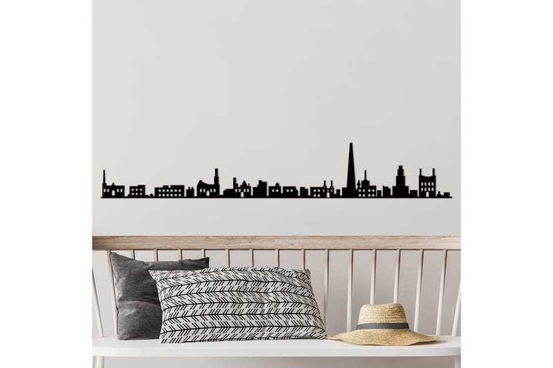 Antwerp Skyline Väggdekor - Svart - Inredning - Väggdekor - Skylt - Plåtskyltar