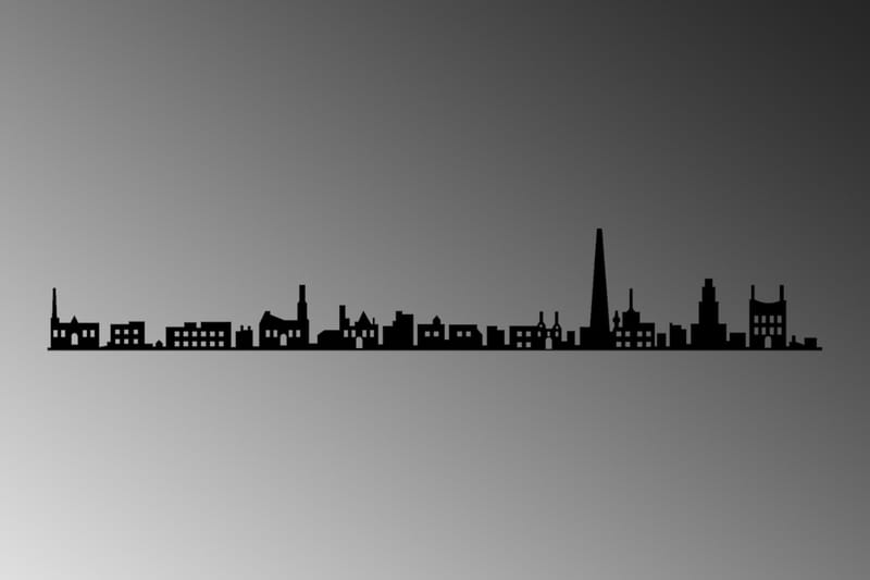Antwerp Skyline Väggdekor - Svart - Inredning - Väggdekor - Skylt - Plåtskyltar