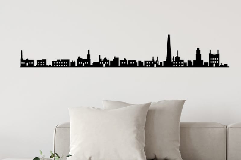 Antwerp Skyline Väggdekor - Svart - Inredning - Väggdekor - Skylt - Plåtskyltar