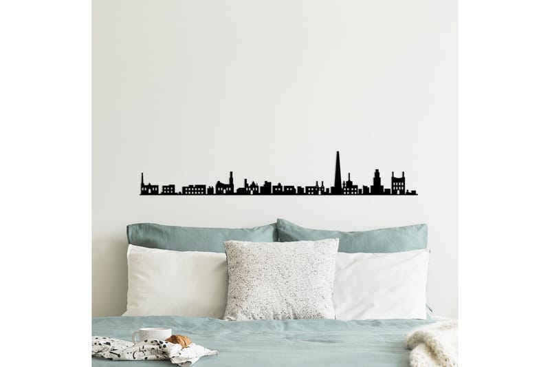 Antwerp Skyline Väggdekor - Svart - Inredning - Väggdekor - Skylt - Plåtskyltar