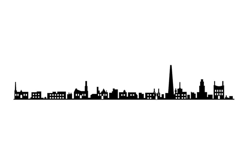 Antwerp Skyline Väggdekor - Svart - Inredning - Väggdekor - Skylt - Plåtskyltar