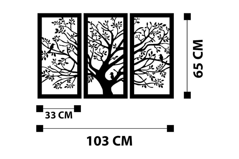 Arbol Väggdekor - Svart - Inredning - Väggdekor - Skylt - Plåtskyltar