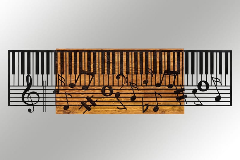 Arya Väggdekor - Svart/Valnöt - Inredning - Väggdekor - Skylt - Plåtskyltar