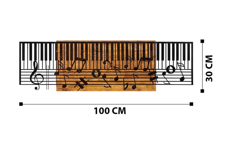 Arya Väggdekor - Svart/Valnöt - Inredning - Väggdekor - Skylt - Plåtskyltar