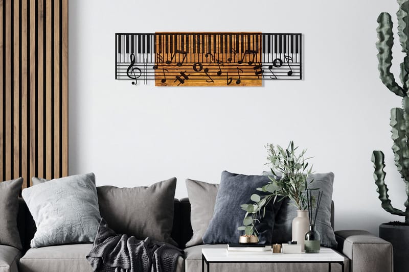 Arya Väggdekor - Svart/Valnöt - Inredning - Väggdekor - Skylt - Plåtskyltar