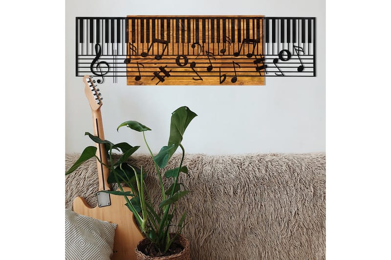 Arya Väggdekor - Svart/Valnöt - Inredning - Väggdekor - Skylt - Plåtskyltar