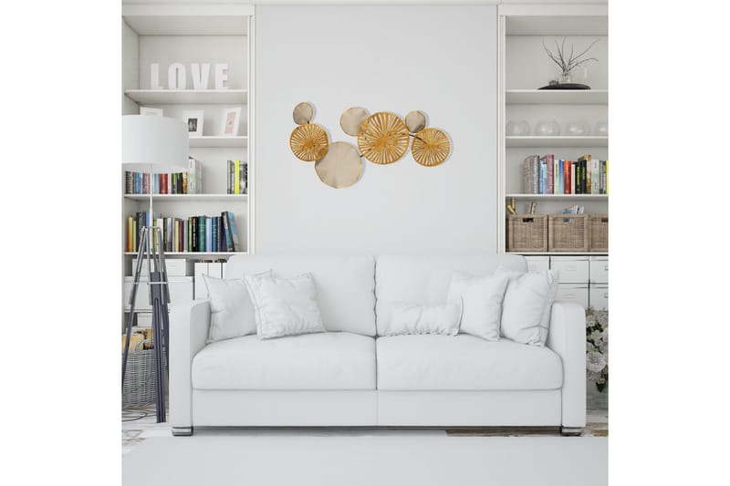 Astrid 3 Väggdekor - Guld/Flerfärgad - Inredning - Väggdekor - Skylt - Plåtskyltar