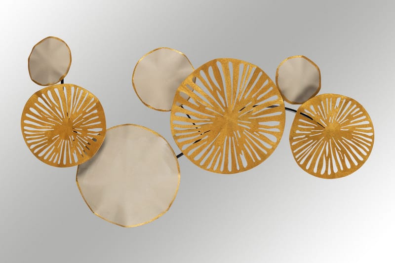 Astrid 3 Väggdekor - Guld/Flerfärgad - Inredning - Väggdekor - Skylt - Plåtskyltar