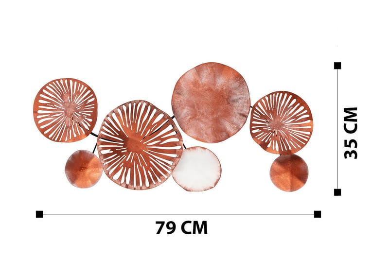 Astrid 4 Väggdekor - Orange - Inredning - Väggdekor - Skylt - Plåtskyltar