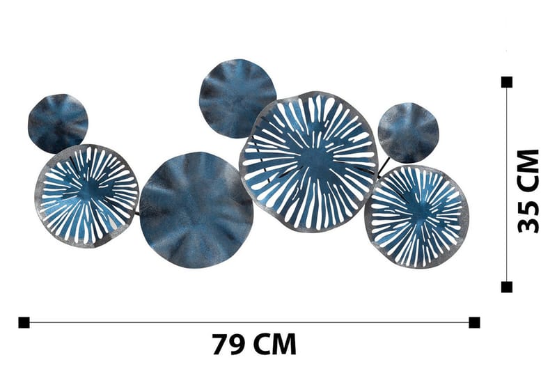 Astrid 5 Väggdekor - Blå - Inredning - Väggdekor - Skylt - Plåtskyltar