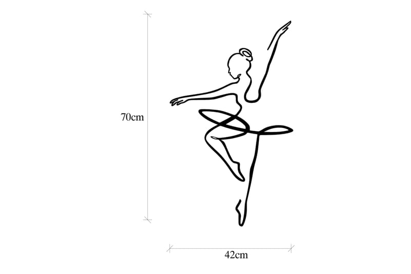 Ballerina 1 Väggdekor - Svart - Inredning - Väggdekor - Skylt - Plåtskyltar