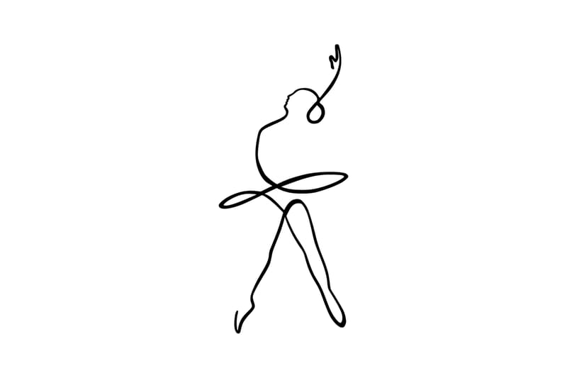 Ballerina 2 Väggdekor - Svart - Inredning - Väggdekor - Skylt - Plåtskyltar