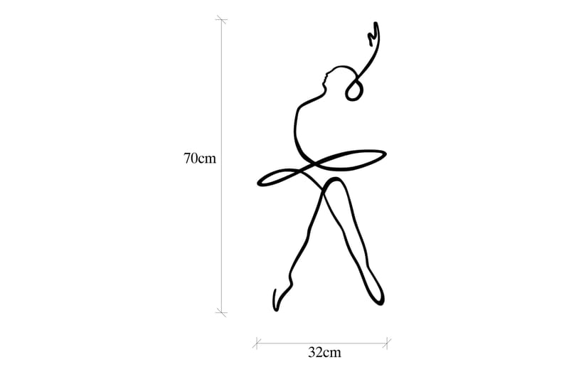 Ballerina 2 Väggdekor - Svart - Inredning - Väggdekor - Skylt - Plåtskyltar