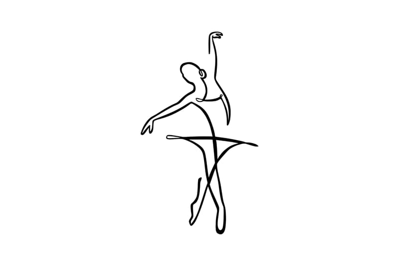 Ballerina 3 Väggdekor - Svart - Inredning - Väggdekor - Skylt - Plåtskyltar