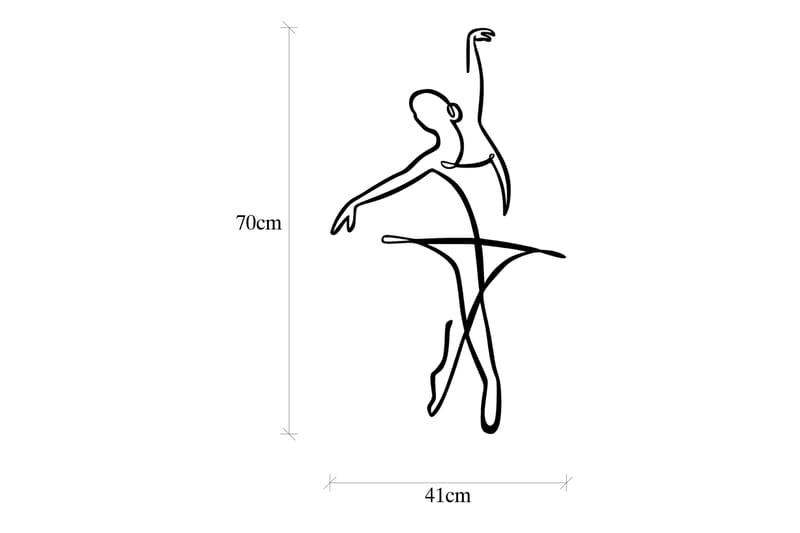 Ballerina 3 Väggdekor - Svart - Inredning - Väggdekor - Skylt - Plåtskyltar