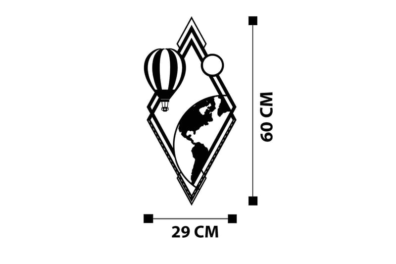 Balloon Väggdekor - Svart - Inredning - Väggdekor - Skylt - Plåtskyltar