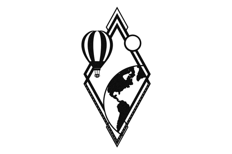 Balloon Väggdekor - Svart - Inredning - Väggdekor - Skylt - Plåtskyltar