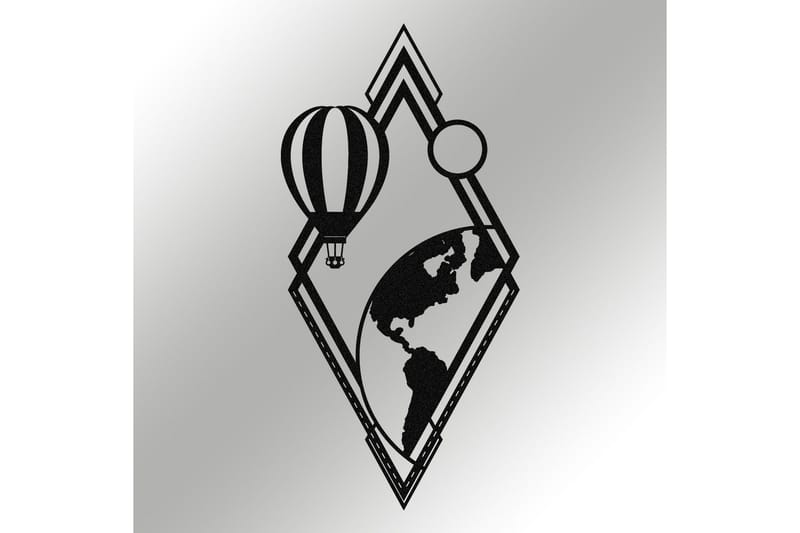 Balloon Väggdekor - Svart - Inredning - Väggdekor - Skylt - Plåtskyltar