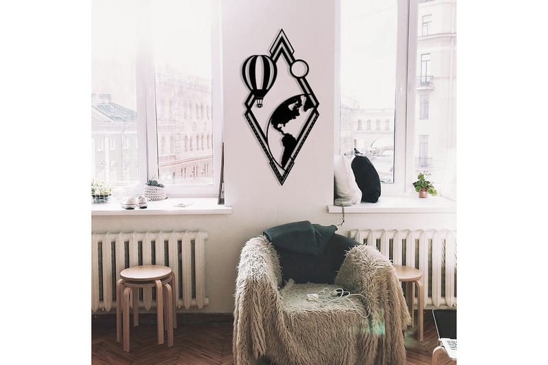 Balloon Väggdekor - Svart - Inredning - Väggdekor - Skylt - Plåtskyltar