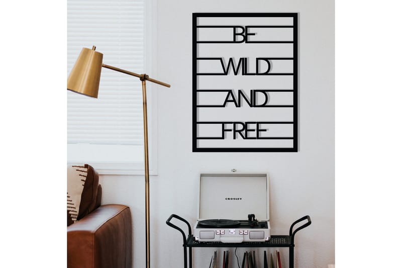 Be Wild And Free Väggdekor - Svart - Inredning - Väggdekor - Skylt - Plåtskyltar
