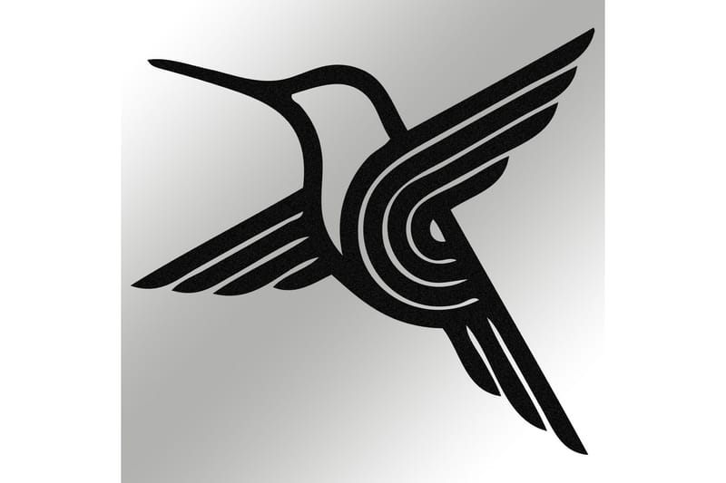 Bee bird Väggdekor - Svart - Inredning - Väggdekor - Skylt - Plåtskyltar