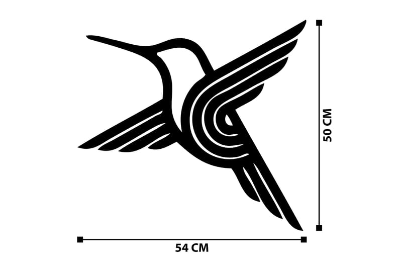 Bee bird Väggdekor - Svart - Inredning - Väggdekor - Skylt - Plåtskyltar