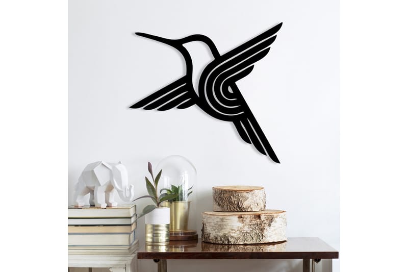 Bee bird Väggdekor - Svart - Inredning - Väggdekor - Skylt - Plåtskyltar