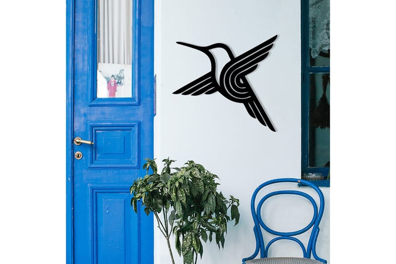 Bee bird Väggdekor - Svart - Inredning - Väggdekor - Skylt - Plåtskyltar