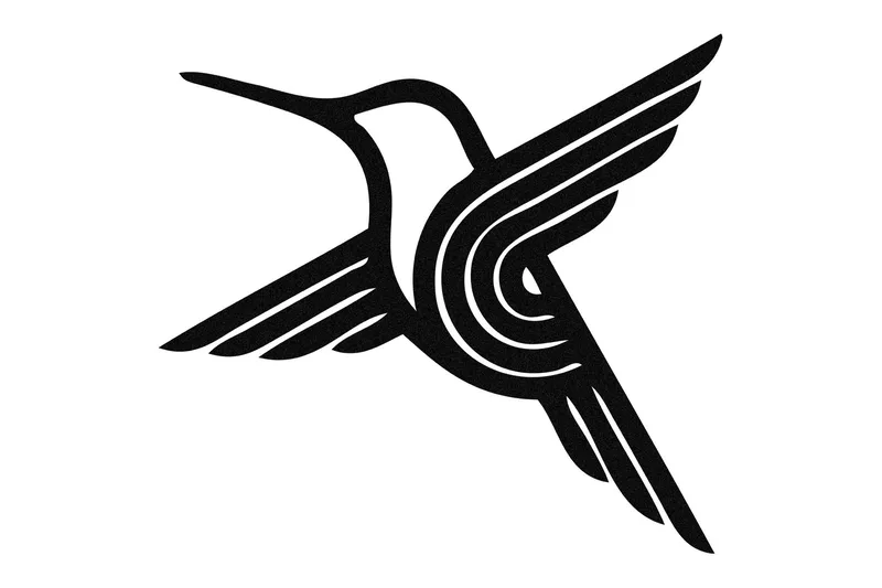 Bee bird Väggdekor, Svart