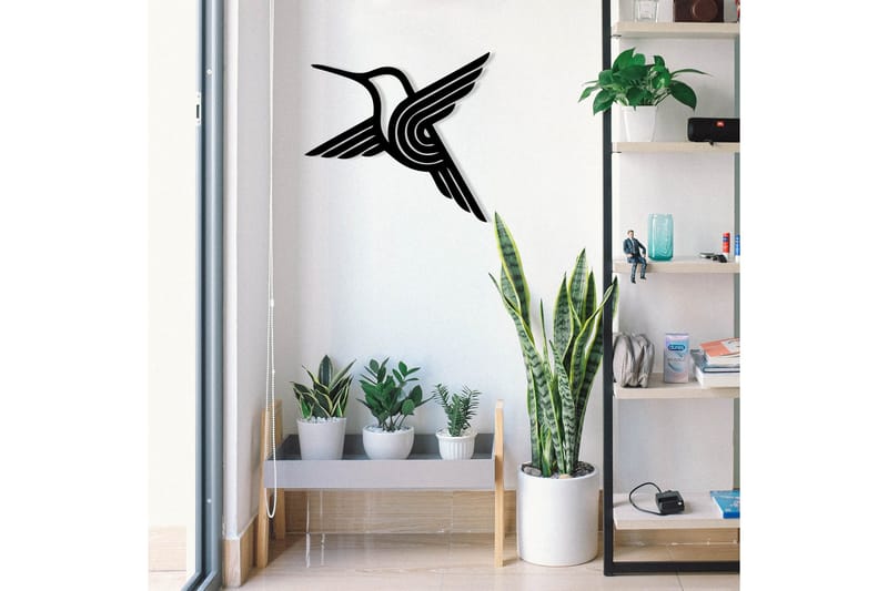 Bee bird Väggdekor - Svart - Inredning - Väggdekor - Skylt - Plåtskyltar