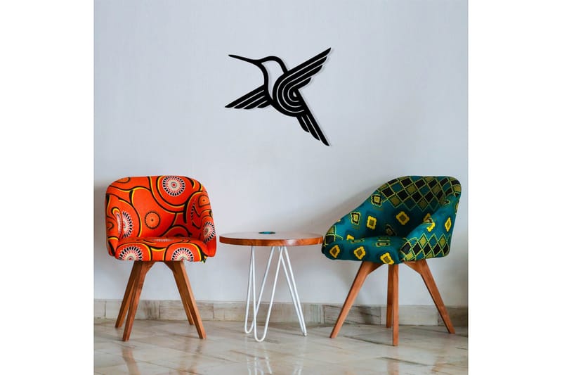 Bee bird Väggdekor - Svart - Inredning - Väggdekor - Skylt - Plåtskyltar