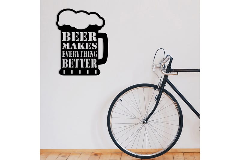 Beer Metal Decor Väggdekor - Svart - Inredning - Väggdekor - Skylt - Plåtskyltar