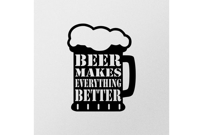 Beer Metal Decor Väggdekor - Svart - Inredning - Väggdekor - Skylt - Plåtskyltar
