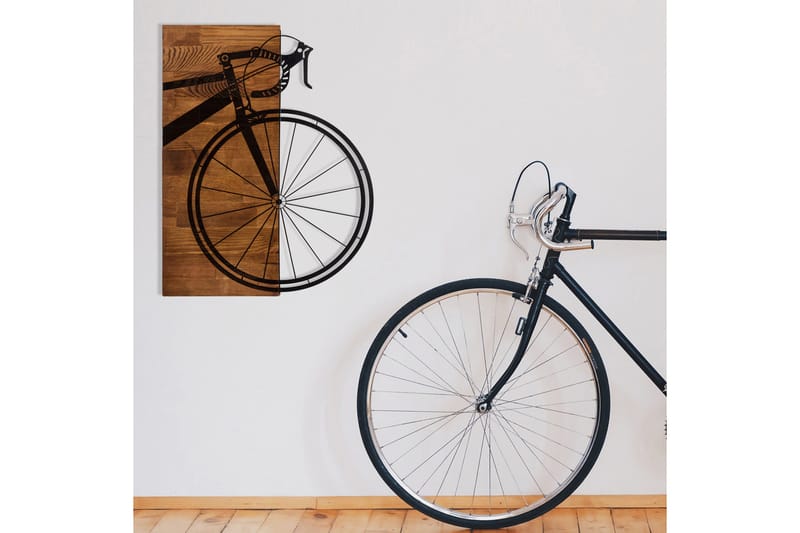 Bicycle Väggdekor - Svart/Valnöt - Inredning - Väggdekor - Skylt - Plåtskyltar