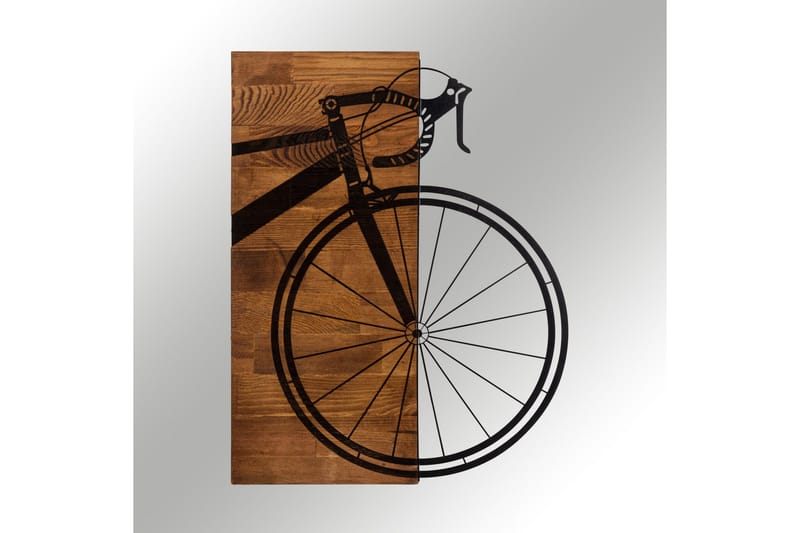 Bicycle Väggdekor - Svart/Valnöt - Inredning - Väggdekor - Skylt - Plåtskyltar