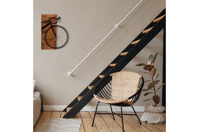 Bicycle Väggdekor - Svart/Valnöt - Inredning - Väggdekor - Skylt - Plåtskyltar