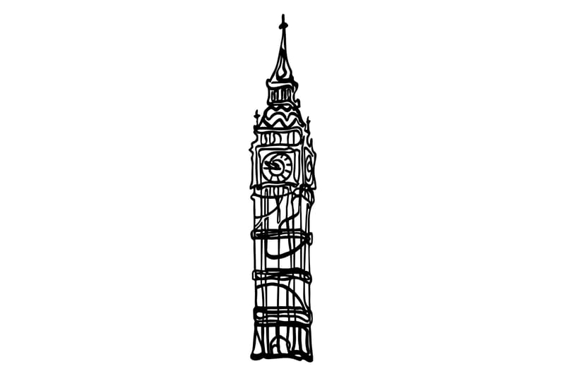 Big Ben Väggdekor - Svart - Inredning - Väggdekor - Skylt - Plåtskyltar