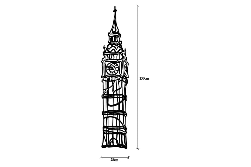 Big Ben Väggdekor - Svart - Inredning - Väggdekor - Skylt - Plåtskyltar