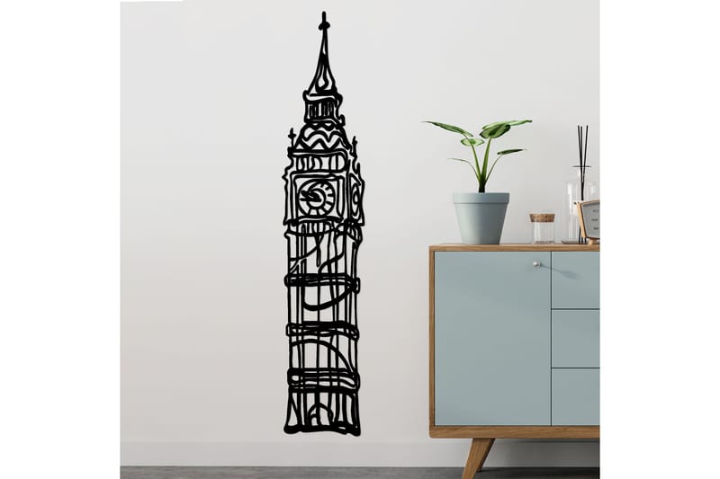 Big Ben Väggdekor - Svart - Inredning - Väggdekor - Skylt - Plåtskyltar