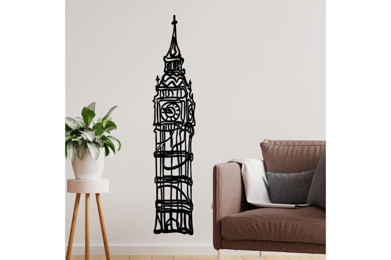 Big Ben Väggdekor - Svart - Inredning - Väggdekor - Skylt - Plåtskyltar