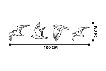 Birds Väggdekor - Svart - Inredning - Väggdekor - Skylt - Plåtskyltar