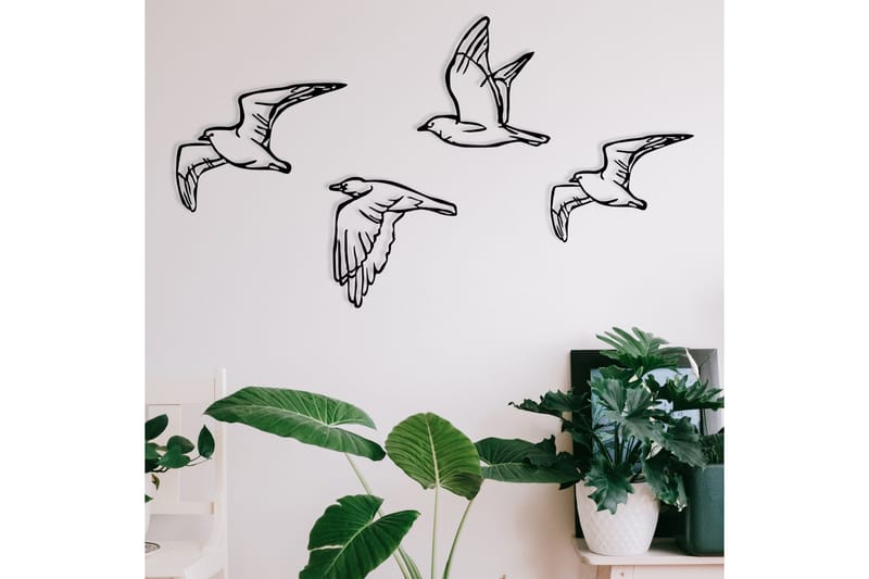 Birds Väggdekor - Svart - Inredning - Väggdekor - Skylt - Plåtskyltar