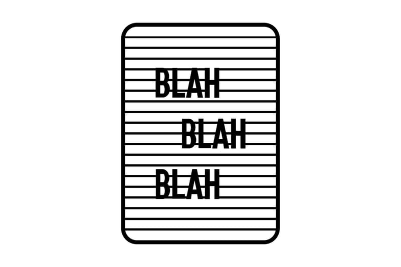 Blah Blah Blah Väggdekor - Svart - Inredning - Väggdekor - Skylt - Plåtskyltar