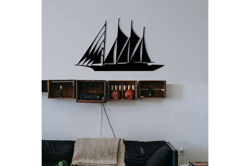 Boat Väggdekor - Svart - Inredning - Väggdekor - Skylt - Plåtskyltar