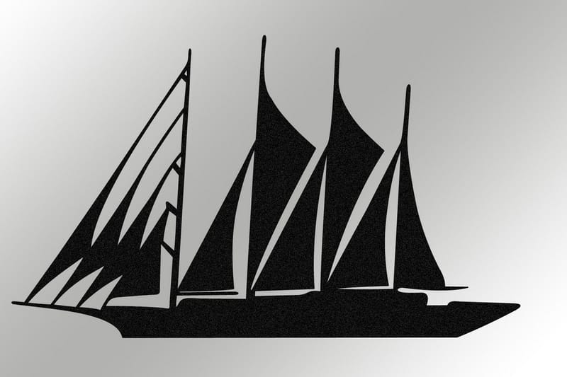 Boat Väggdekor - Svart - Inredning - Väggdekor - Skylt - Plåtskyltar