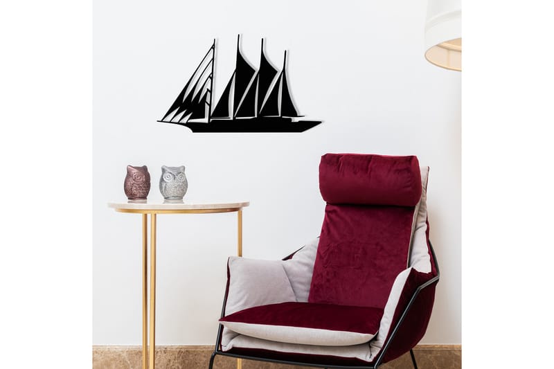 Boat Väggdekor - Svart - Inredning - Väggdekor - Skylt - Plåtskyltar