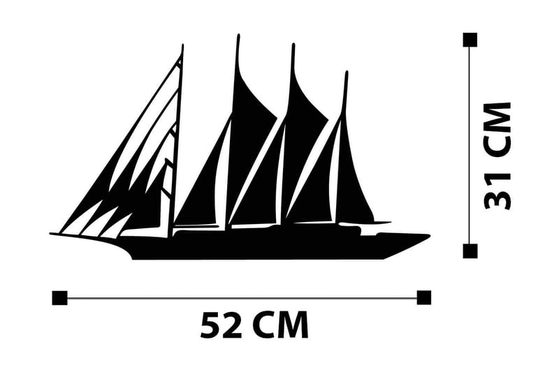 Boat Väggdekor - Svart - Inredning - Väggdekor - Skylt - Plåtskyltar