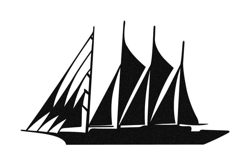Boat Väggdekor - Svart - Inredning - Väggdekor - Skylt - Plåtskyltar