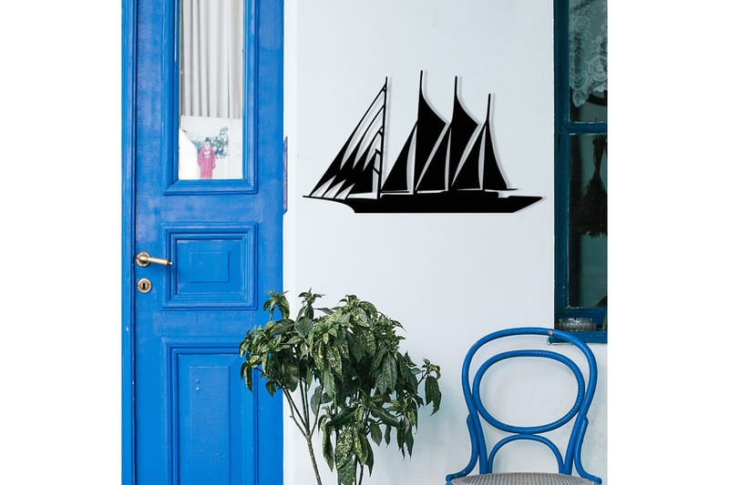 Boat Väggdekor - Svart - Inredning - Väggdekor - Skylt - Plåtskyltar