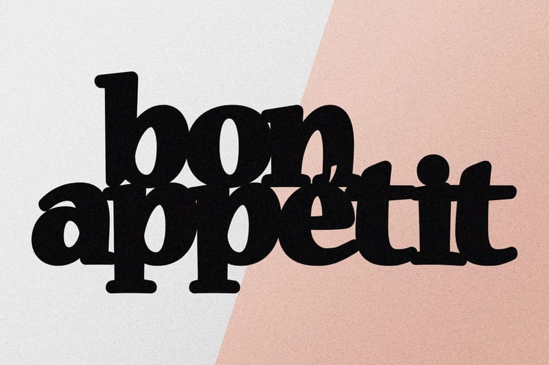 Bon Appetit 2 Väggdekor - Svart - Inredning - Väggdekor - Skylt - Plåtskyltar
